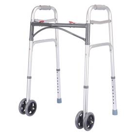 Best-zxq-2 Ardikama Steel Folding Walker With 2 Wheels Adjustable Height Rolling