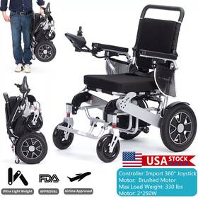 25km Aristorm 182472307310 Foldable Electric Wheelchair All Terrain Power Mobility Scooter 500w Range