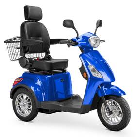 Bespoke Mobility 850072767000 Blue Legacy 3 Wheel Scooter 400 Lb Capacity 15 Miles / Charge Heavy Duty Bespoke Mobility 850072767000 Blue Legacy 3 Wheel Scooter 400 Lb Capacity 15 Miles / Charge Heavy Duty