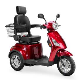 Bespoke Mobility 860013499891 Red Legacy 3 Wheel Scooter 400 Lb Capacity 15 Miles /charge Heavy Duty