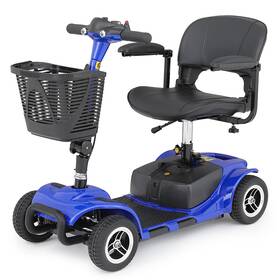 Sy-dbc-002-bk-rd Bezt 4-wheel Electric Folding Heavy-duty Mobility Scooter With Basket And Lights Blue Sy-dbc-002-bk-rd Bezt 4-wheel Electric Folding Heavy-duty Mobility Scooter With Basket And Lights Blue