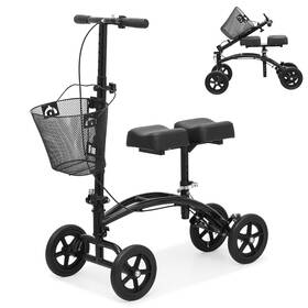 Sy-zxq-001-bk-bk Bezt Foldable Dual Pad Medical Scooter Steerable Knee Walker Foot Injuries Crutches Sy-zxq-001-bk-bk Bezt Foldable Dual Pad Medical Scooter Steerable Knee Walker Foot Injuries Crutches