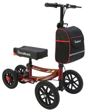Wb2201 Bless Reach Blessreach Steerable Knee Walker Deluxe Scooter Red All Terrain Hd 1651n