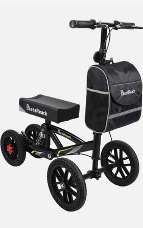 Wb2202-t Bless Reach Steerable Knee Scooter Black All-terrain Disc Brakes Heavy Duty Wb2202-t Bless Reach Steerable Knee Scooter Black All-terrain Disc Brakes Heavy Duty