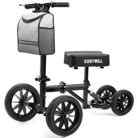Cosywill Hct-9154 4-wheel Foldable Knee Walker Scooter With Bag 300 Lb