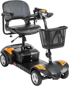 Drive 822383990194 Medical Scout 4-wheel Compact Travel Power Scooter With Extended Battery