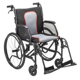 Af18fdabk-sf Drive Medical Aerofly Ultra-lite Wheelchair 18 Inch Seat Width And Swing-away