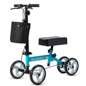 Elenker 975233751408 Knee Scooter With Basket Dual Braking System For Ankle And Foot Injur