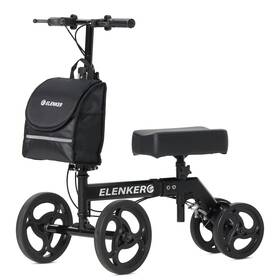 Elenker 976975514016 Steerable Knee Walker Deluxe Medical Scooter For Foot Injuries Compact Crutch
