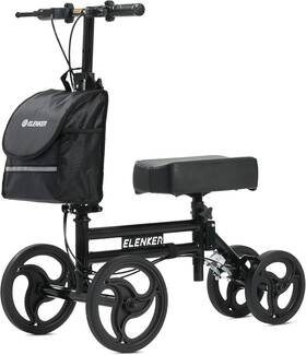 B0cwqznpr2 Elenker Knee Scooter With Basket Dual Braking System For Ankle And Foot Injured