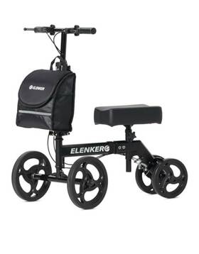 Yf-9002d Elenker Steerable Knee Walker Deluxe For Foot Injuries Alternative -blk