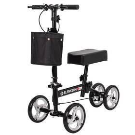 Yf-9003b Elenker Steerable Knee Walker 10 Inch Deluxe Medical Scooter Foot Injuries Black
