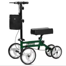 Yf-9005 Elenker Adjustable Steerable Knee Scooter Dark Green
