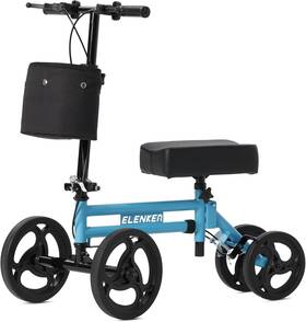 Yf-9005d Elenker Knee Scooter Walker Foot Ankle Injury Surgery Dual-brakes Adjustable Blue New
