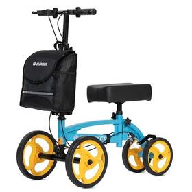 Yf-9010a-blue Elenker Steerable Knee Scooter Foldable Walker Basket - Scratch And Dent