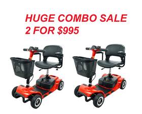Krms31 Emusa Rd-m31 Huge Combo Sale 2pcs Red Electric 4 Wheel Mobility Scooter