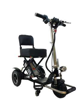 T3045-bk Enhance Mobility Triaxe Sport Foldable Portable Electric Travel Scooter Black