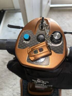 Hero54 Ev Rider Transport Automatic Folding Electric Mobility Scooter Bronze Led