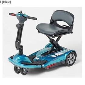 S21m Ev Rider Foldable Lightweight Transport Move 4-wheel Scooter Blue