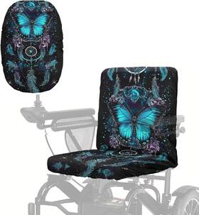 Fiq-bzt120-1-2 Fiqyvagox Butterfly Dream Catcher Print Teal Black Mobility Scooter Cover Electric Wheelc Fiq-bzt120-1-2 Fiqyvagox Butterfly Dream Catcher Print Teal Black Mobility Scooter Cover Electric Wheelc
