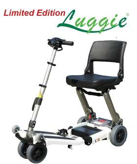 Freerider 980870444329 Luggie Elite Folding Mobility Scooter Ivory