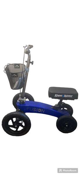 Fr-12 Fusion Electricblue Kneerover All Terrain Knee Scooter With 4 Wheel Steering