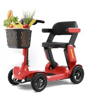 Glashow Ppx-s3r-us-vc S3 Mobility Scooter Seniors 25 Miles 6 Mph Max 265lbs Loading - Red