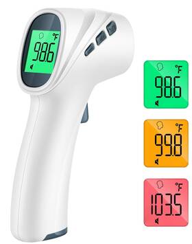 Goodbaby 734914243221 Digital Infrared Thermometer Gun Touchless Forehead 2 In 1 Gray