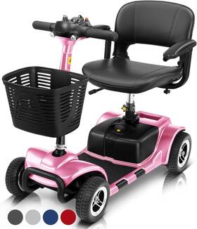 Health 445028541587 4 Wheel Mobility Scooter - Electric Powered Wheelchair Device Compact Heavy Du
