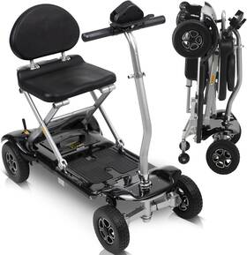 Health 445035449449 Folding Mobility Scooter - Electric Powered Wheelchair 4 Wheel Handicap Foldab