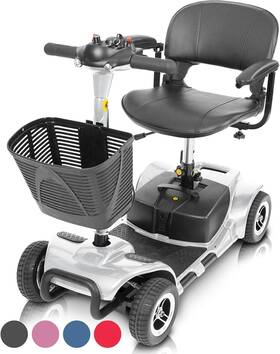 Health 744110048612 4 Wheel Mobility Scooter - Electric Powered Wheelchair Device Compact Heavy Du