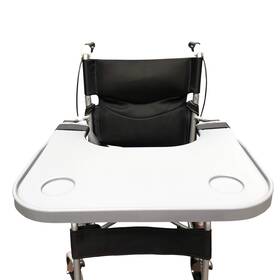 Jeelathy 758277332804 Wheelchair Tray Table With Cup Holder Removable Lap Portabl