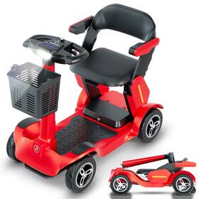 Spd-2 Junlin 500w 6.3mph 4 Wheels Mobility Scooter Adult Electric Seat Basket For Seniors Red