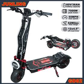 7000w Junling Gd82 Folding Electric Scooter Dual Motor 60v Nfc App Control 55mph 40 Climbing 7000w Junling Gd82 Folding Electric Scooter Dual Motor 60v Nfc App Control 55mph 40 Climbing
