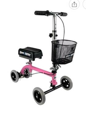 Fh-13 Kneerover Hybrid Fusion Knee Scooter With 4 Wheel Steering Kids Youth Pink