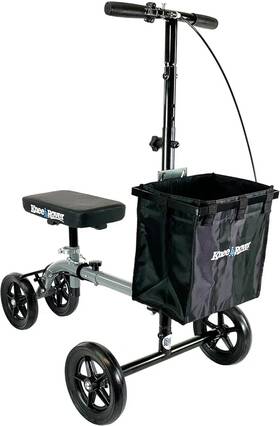 Ku-14 Kneerover Ultra Knee Walker Scooter Lightweight Foldable Adjustable Gray 300 Lb