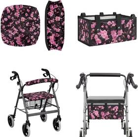 Ledback 313038188177 Walker Accessories For 3 Pcs Cherry Blossom Rollator Seat And Ba
