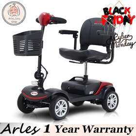 M1-red Metro Mobility 4 Wheels Compact Travel Scooter 300w With Led Light For Adult-300lbs Red M1-red Metro Mobility 4 Wheels Compact Travel Scooter 300w With Led Light For Adult-300lbs Red