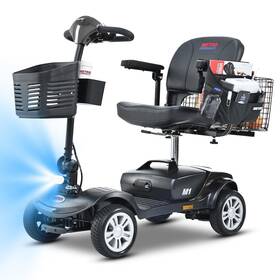 M1blue Metro Mobility Usa Llc 4 Wheel 300w Powered Scooters 300 Lbs For Seniors Folding 10 Miles Led
