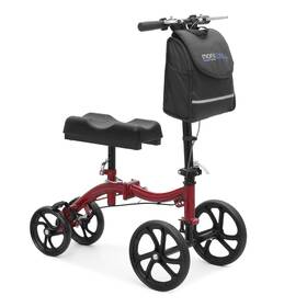 A10-kw-002-rd-bk Monicare Knee Walker Compact All Terrain 10ftft Front Wheels Adjustable Height Scoo