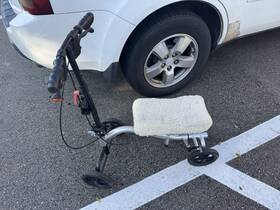 Tkw-12 Nova Tkw12 Knee Scooter Adjustable Steerable Black With Basket 300 Lb Capacity
