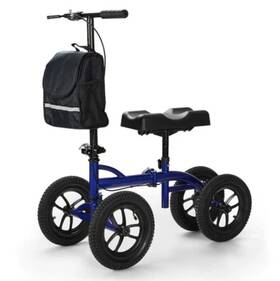 Os-28kld-kw-9253-cb Oasisspace 12 Inch Pneumatic Tires Bariatric Knee Walker 500lbs