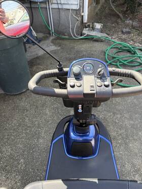Acccovr1019 Pride Victory 10- Wheel Electric Mobility Scooter Blue Storage Led Seat Belt