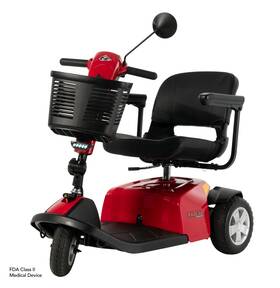 Rsc103red1001 Rascal Conquest 3-wheel Scooter Mid-size And Durable Easy Disassembly