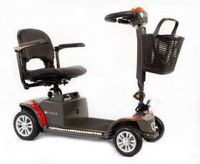 R100-rd Reyhee Red Cruiser 4 Wheel Mobility Scooter 300 Capacity 15 Miles On 1 Charge
