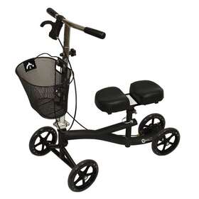 Roscoe Medical 642896670273 Knee Scooter With Basket Black Ros-ksb Offers Increased Comfort N Ease