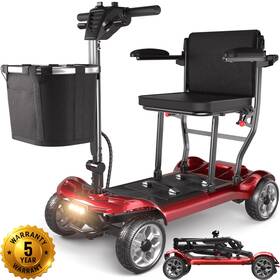 985-red Sacvon Ultra Lightweight Mobility Scooter For Seniors Red