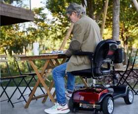Scooters-s8666 Segmart 4 Wheel Electrical Scooter With Headlights And Rear Led Light 300lbs Blue