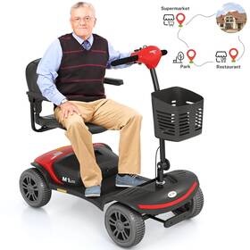 Scooters-ss558 Segmart Mobility Scooter For Seniors Folding Wheelchair Travel Gift Elderly