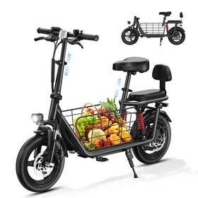 Sehomy 902210258094 2 Seater Electric Scooter For Adults 330lbs Folding Bike Escooters With 3 Sp